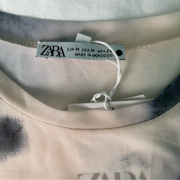 ZARA | Tie Dye Mesh Top - Picture 2 of 3